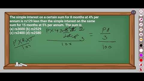 The simple interest on a certain sum for 8 months at 4% per annum is 129
