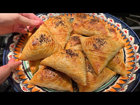 Самса слоеная в духовке | Сочной начинки