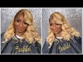 SUPER CUTE😍😍 Highlights and lowlights Mixed Blonde Wig install on Melanin 😍😍|BESFOR HAIR😍