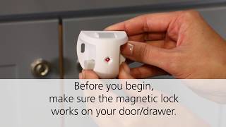 adhesive magnetic lock system installation guide | safety 1st