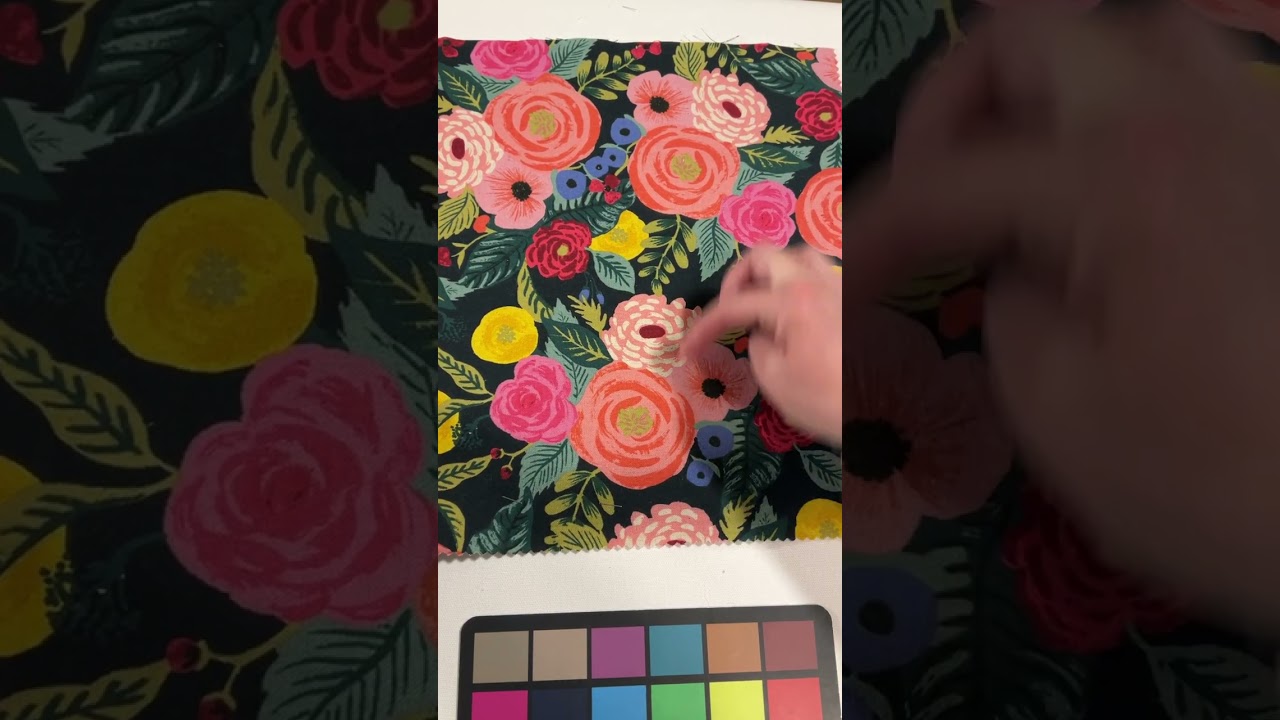 Cotton + Steel Rifle Paper Co. English Garden Juliet Rose Canvas Navy | Medium Weight Canvas...