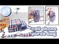 Sewing phone bag by yourself | Double zipper phone pouch tutorial | sew cell phone purse