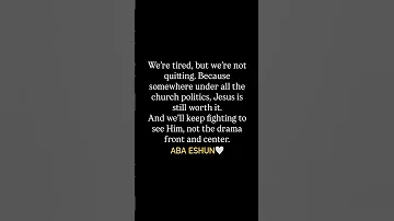 We Are Tired But We Will Not Give Up 