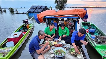 Tập 50. Lai Rai Cá Lóc Sình Lết Bánh Chiều Hoàng Hôn Những Ngày Đỉnh Lũ Trên Đồng Mộc Hóa