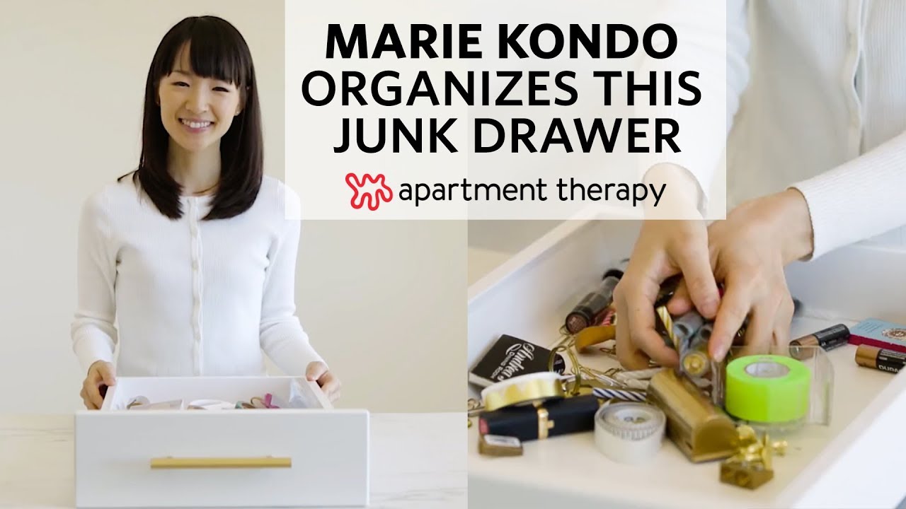 Marie Kondo Organizes A Junk Drawer Apartment Therapy Youtube