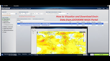 How to Visualize and Download Environmental Data from GIOVANNI NASA Portal - Free