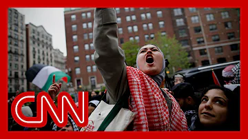 See scene at Columbia University over the weekend as protests rock campus