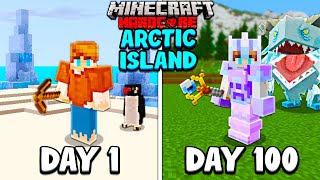 I Survived 100 Days on an ARCTIC ISLAND in Hardcore Minecraft...