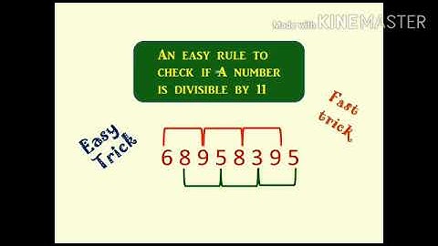 Divisibility rule of 11 | English