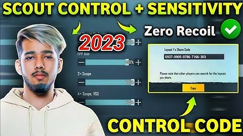 scout new control code 2023 🤩 scout sensitivity BGMI sensitivity BGMI best control code @sc0utOP