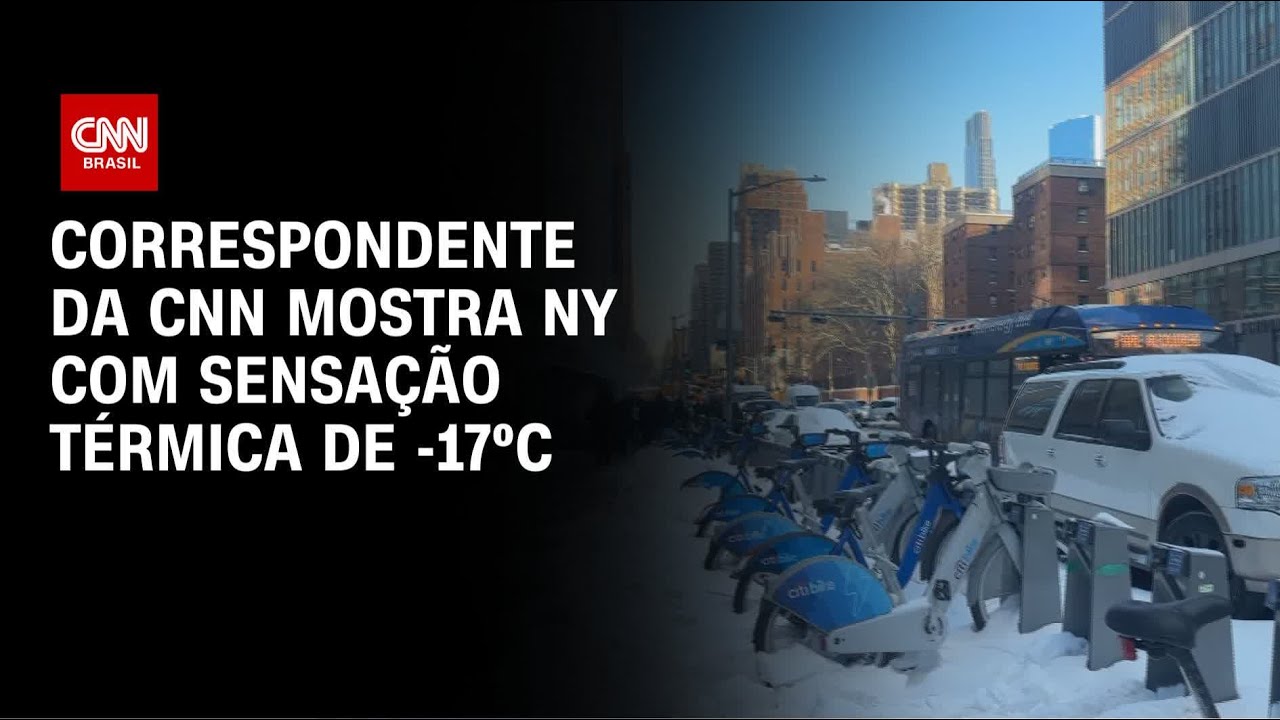 Correspondente da CNN mostra nevasca em NY em meio a casos de mortes | LIVE CNN