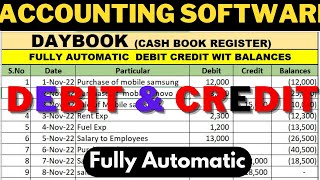 FULLY AUTOMATIC ACCOUNTING SOFTWARE IN EXCEL DAY BOOK WITH  AUTOMATIC  DEBIT  CREDIT IN EXCEL