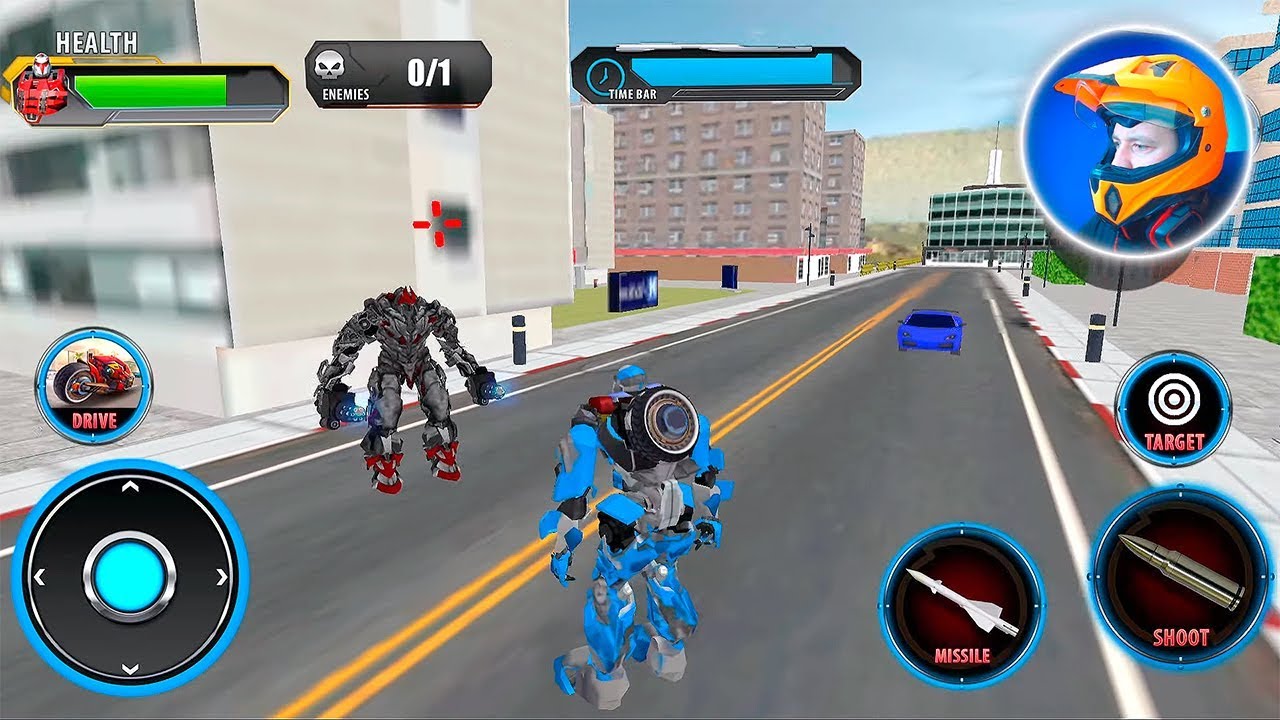 US Police Transform Cop Robot Bike - Android Gameplay