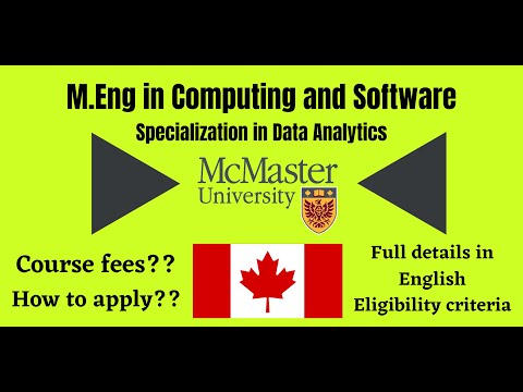 McMaster University ?? M.Eng Computing & Software | Scholarships more than $20k! ? (in English)