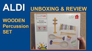 Aldi Wooden Percussion Set Unboxing and Review