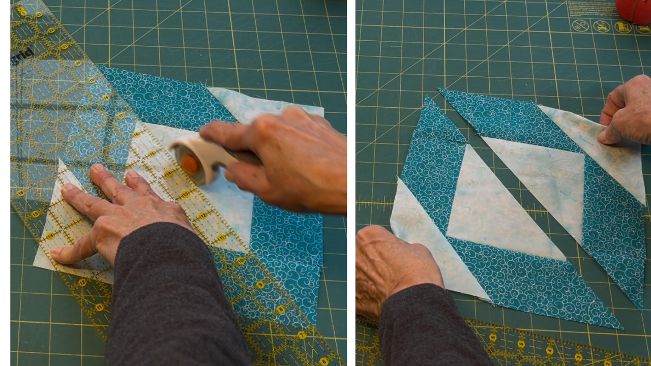 Я разрезала этот лоскутный блок пополам, и вот что получилось! | Простой урок по квилтингу