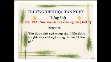 Bài 19 A  Sức mạnh của con người tiết 2