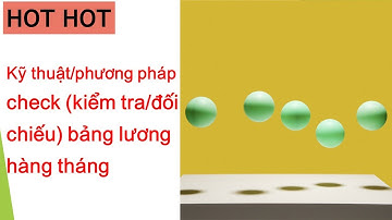 Hành chính nhân sự_ Bài 42_Kỹ thuật/phương pháp check (kiểm tra/đối chiếu) bảng lương hàng tháng