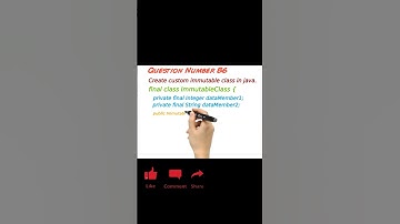86. Create custom immutable class in java #interviewquestions  #corejava #javaprogramming
