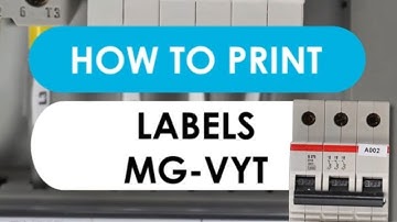 How to Print Label MG-VYT for Cembre MG4