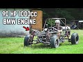 1000cc Mini Trophy Truck First Drive!! Our BMW Powered Trophy Kart ROARS to Life!