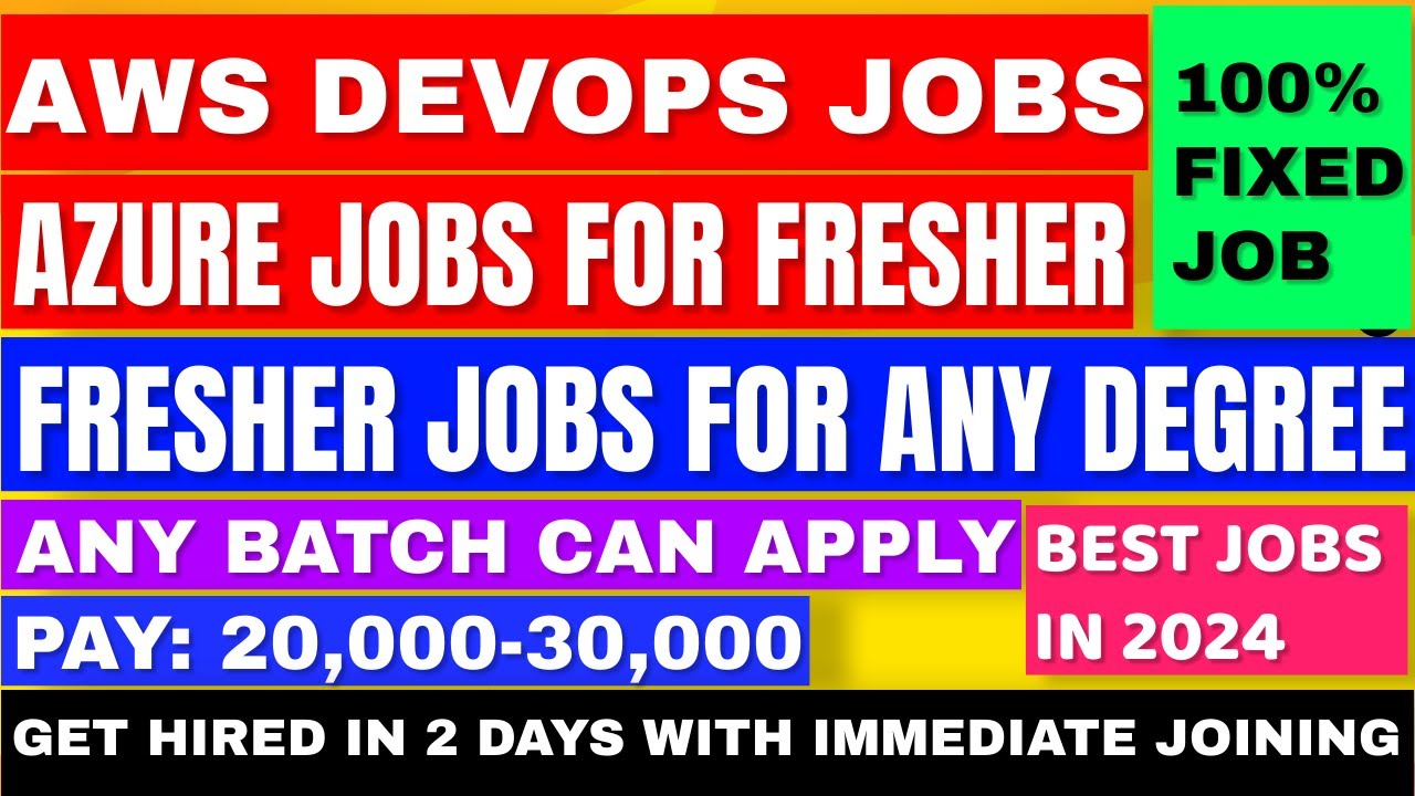 DEVOPS JOBS FOR FRESHERS AWS JOBS FOR FRESHERS AZURE JOB