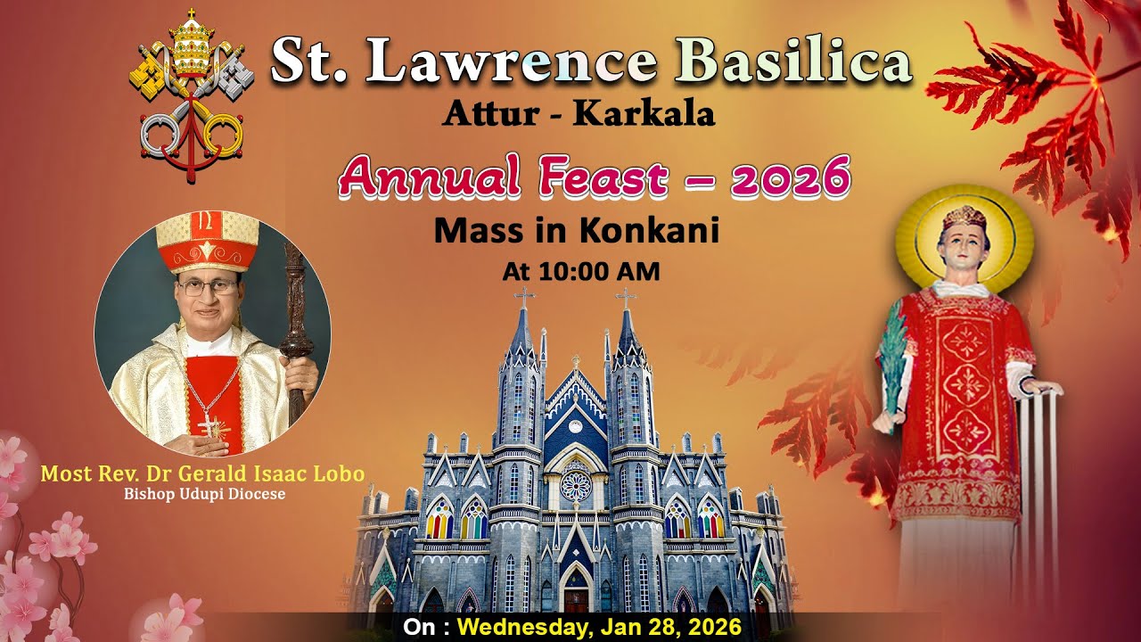 St Lawrence Basilica, Attur | Annual Feast | Day 4 | Mass in Konkani ...