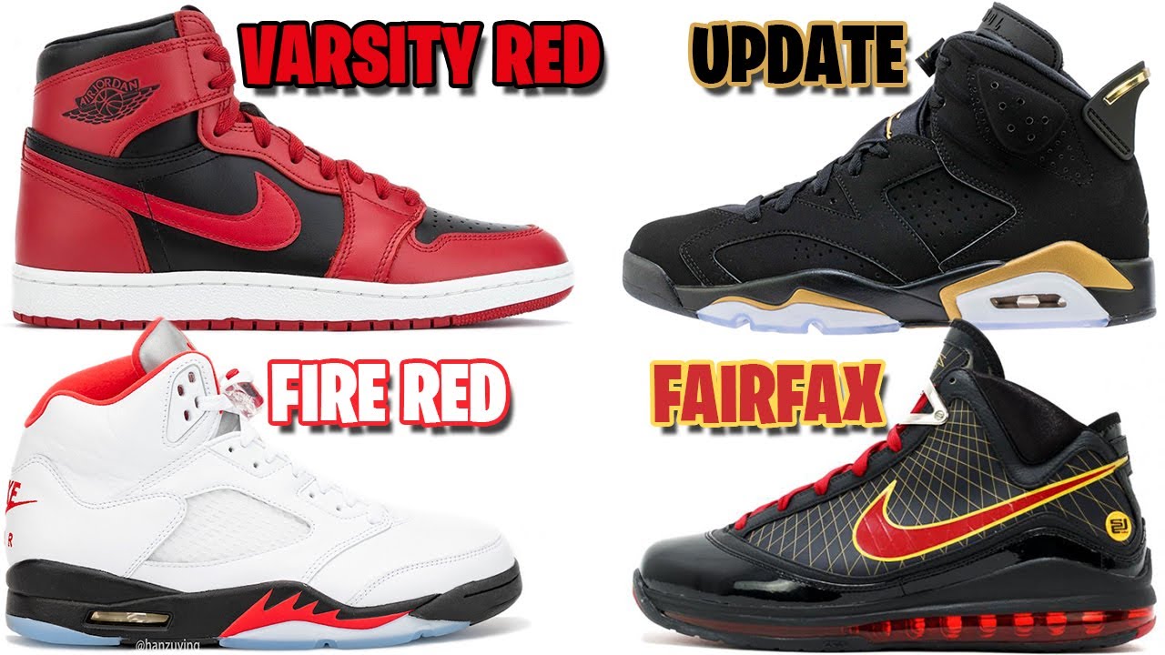 AIR JORDAN 1 HIGH 85 VARSITY RED, JORDAN 6 DMP, JORDAN 5 FIRE RED ...