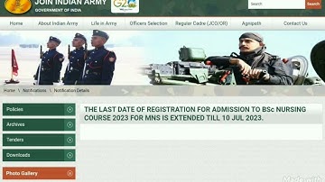 MNS B.sc Nursing 2023 Latest Update |Application Form Date Extended |