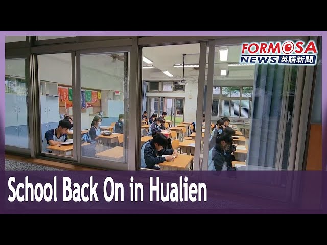 School back in session in Hualien after earthquake cluster｜Taiwan News