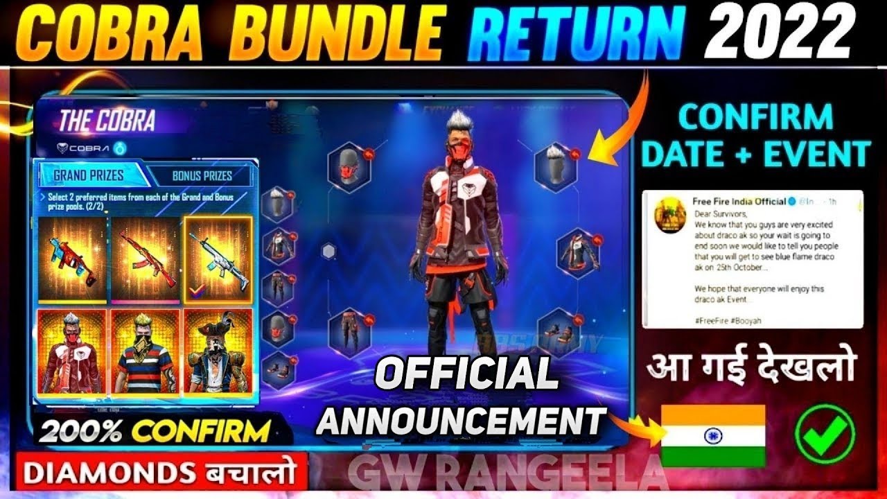 COBRA BUNDLE RETURN||COBRA BUNDLE RETURN 2022||COBRA BUNDLE RETURN FREE FIRE| COBRA BUNDLE RETURN FF