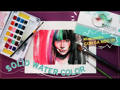 Màu Solid - Review màu nước "CÁ NÓC" ft. Nanno 😏 I Kiquy Pham Review