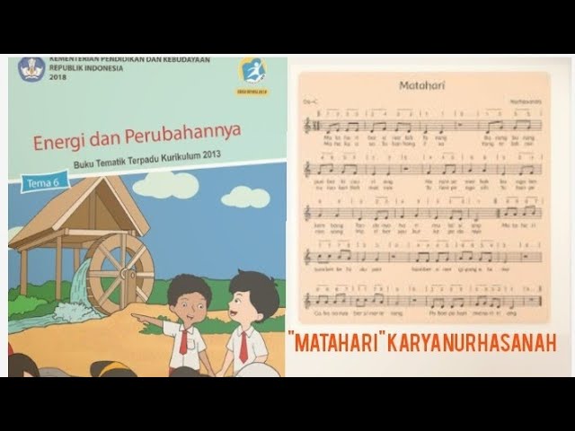 Lagu Matahari Ciptaan Nurhasanah Lengkap dengan Lirik dan Gambar SBdP Tematik Tema 6 Kelas 3 SD class=