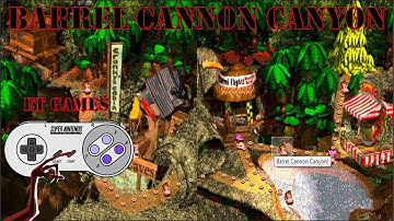 Donkey Kong Country 101% - Barrel Cannon Canyon - COMPLETE MAPS WITH ALL ITEMS (COM TODOS OS ITENS)