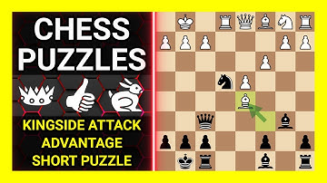 Chess Puzzles to Practice. Themes: Kingside attack, Advantage, Short puzzle. Learn Chess