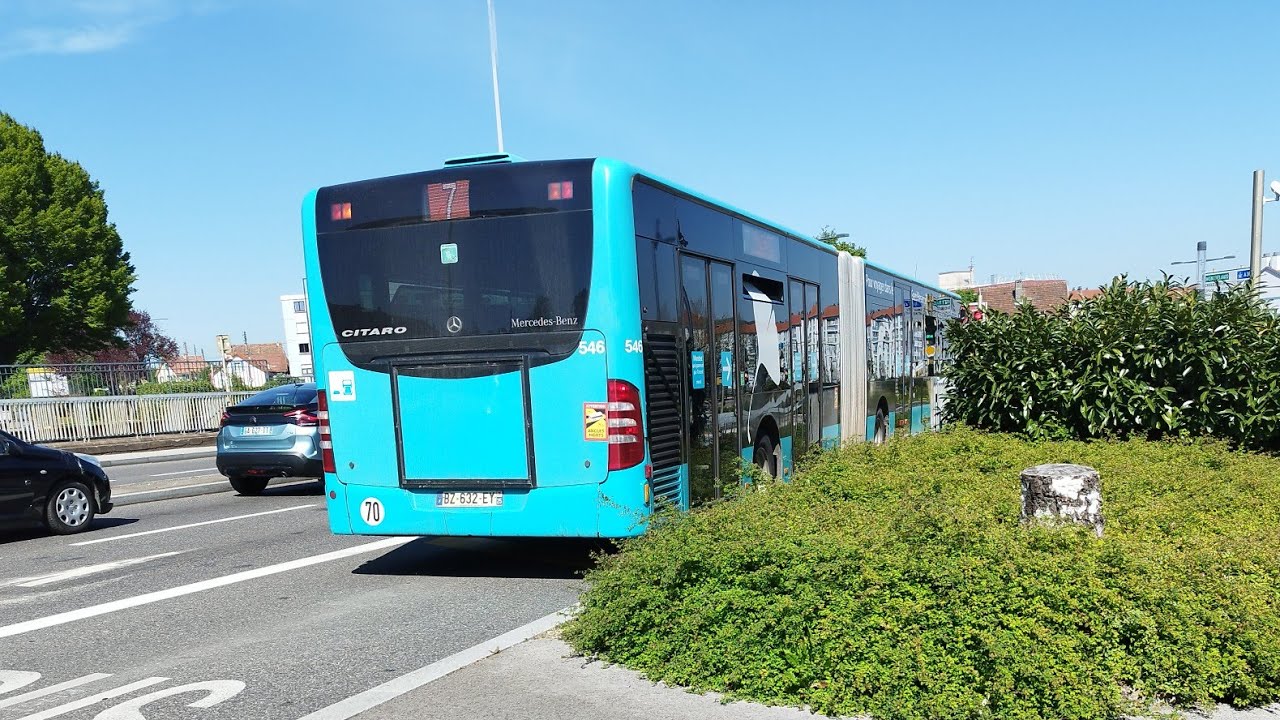 Roadmovie bus Mercedes citaro G n.545 sur la ligne 7 de Ginko Besançon
