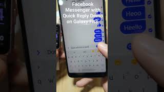 Facebook Messenger with Quick Reply Demo on Galaxy Fit3