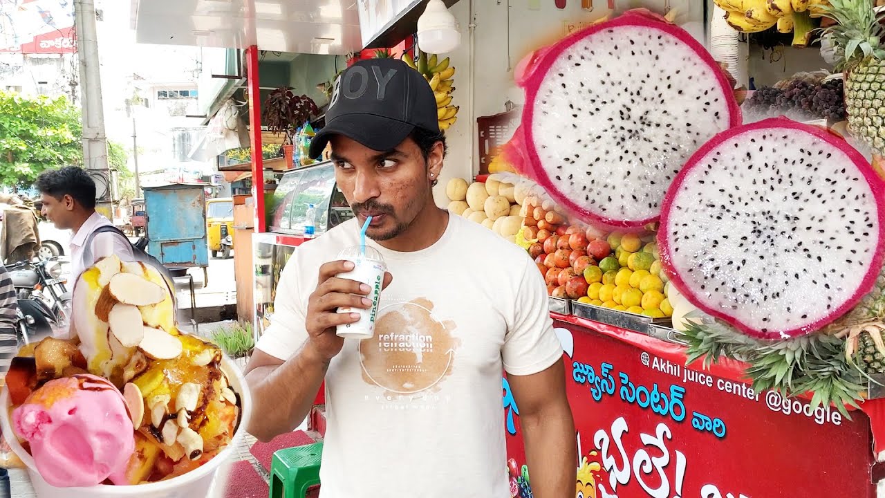 Dragon Fruit Milk Shake Famous Bale Juice Centre in Rajahmundry