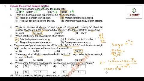 CHAP# 2 ATOMIC STRUCTURE MCQS WITH EXPLANATION, 11 CLASS CHEMISTRY MCQS, FEDERAL BOARD CLASS 11 MCQS