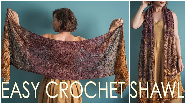 How to Crochet an Easy, Beginner 1-Row Repeat Ripple Shawl, Scarf or Blanket!  Undulation