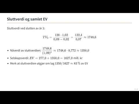 Videominiatyr: Del 2: DCF-modellen i praksis