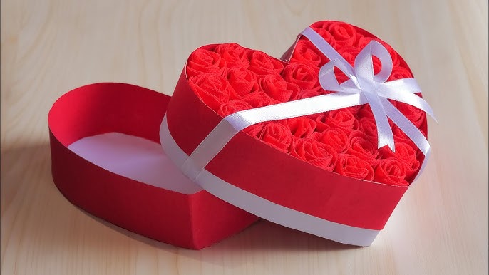 Cómo hacer cajas de regalo fácil Manualidades para San Valentín: 