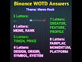 Meme Rush WOTD Answers | Binance Word Of The Day #shorts #wotd