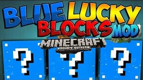 Blue lucky Blocks Mcpe mod Showcase