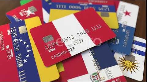 Emphasized Bank Card with Flag of Peru | Motion Graphics - Envato elements