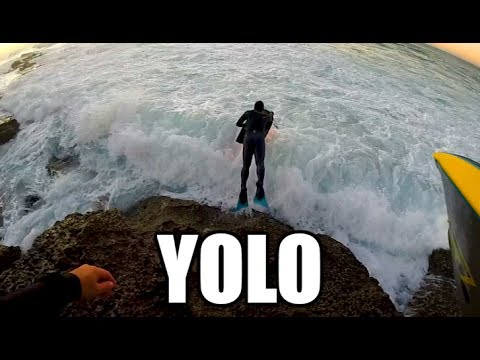 Jumping was the easy part.. | Bodyboarding POV