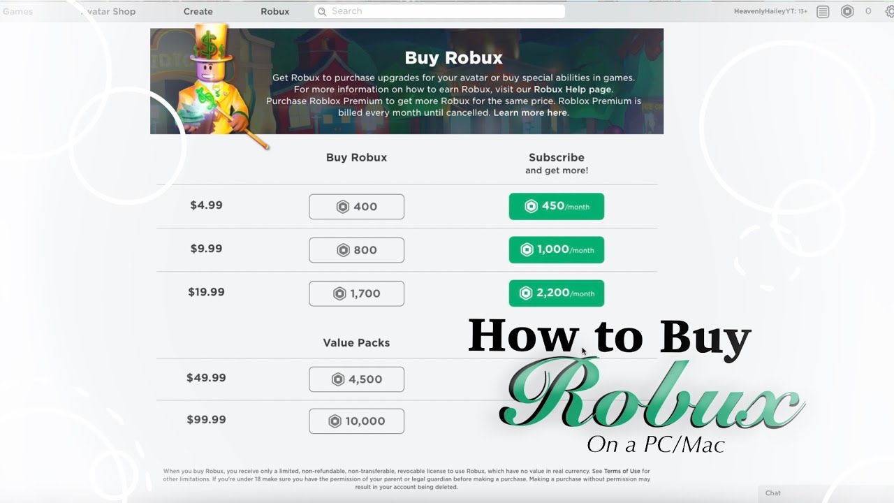 Roblox How To Buy Robux On Roblox Pc Mac Youtube - roblox buy 90 robux on pc