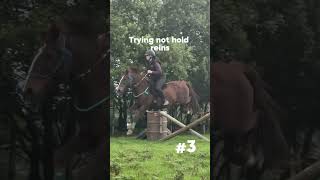 Jumping no hands!! #horse #equestrianjourney #equestrian #horserider #horsegirl #shorts #equine