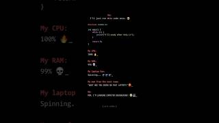 When You Run an Infinite Loop in C 💀🔥 | Programming Meme #Shorts