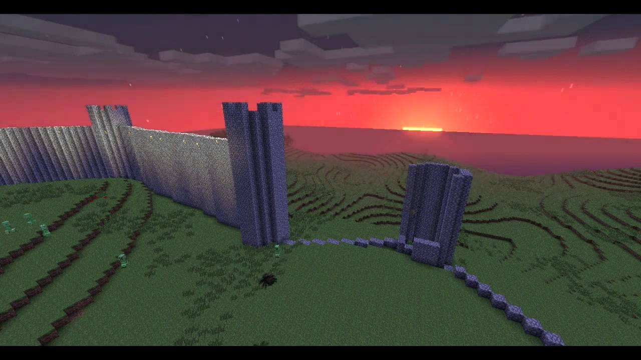 Construction D Un Chateau Fort Sur Minecraft Part 1 Muraille Et Hourds Hd Youtube